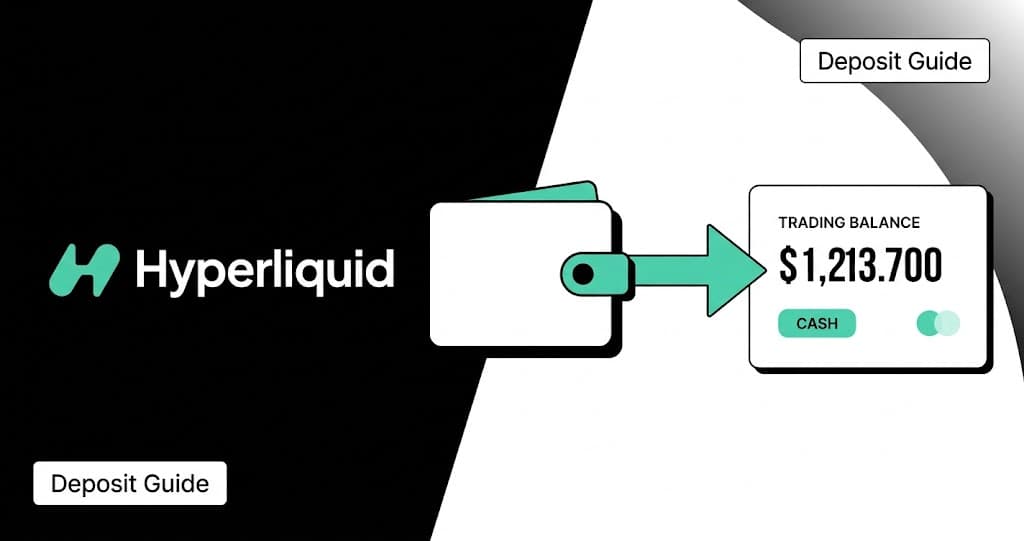 Diagram of a wallet sending supported collateral into a Hyperliquid trading balance.
